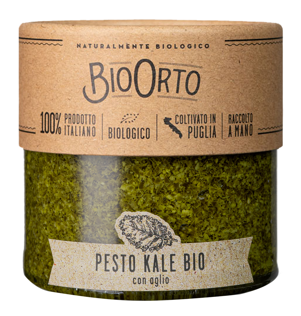 Bio Orto, Kale Pesto con Aglio - Kale Pesto with Garlic, 185g