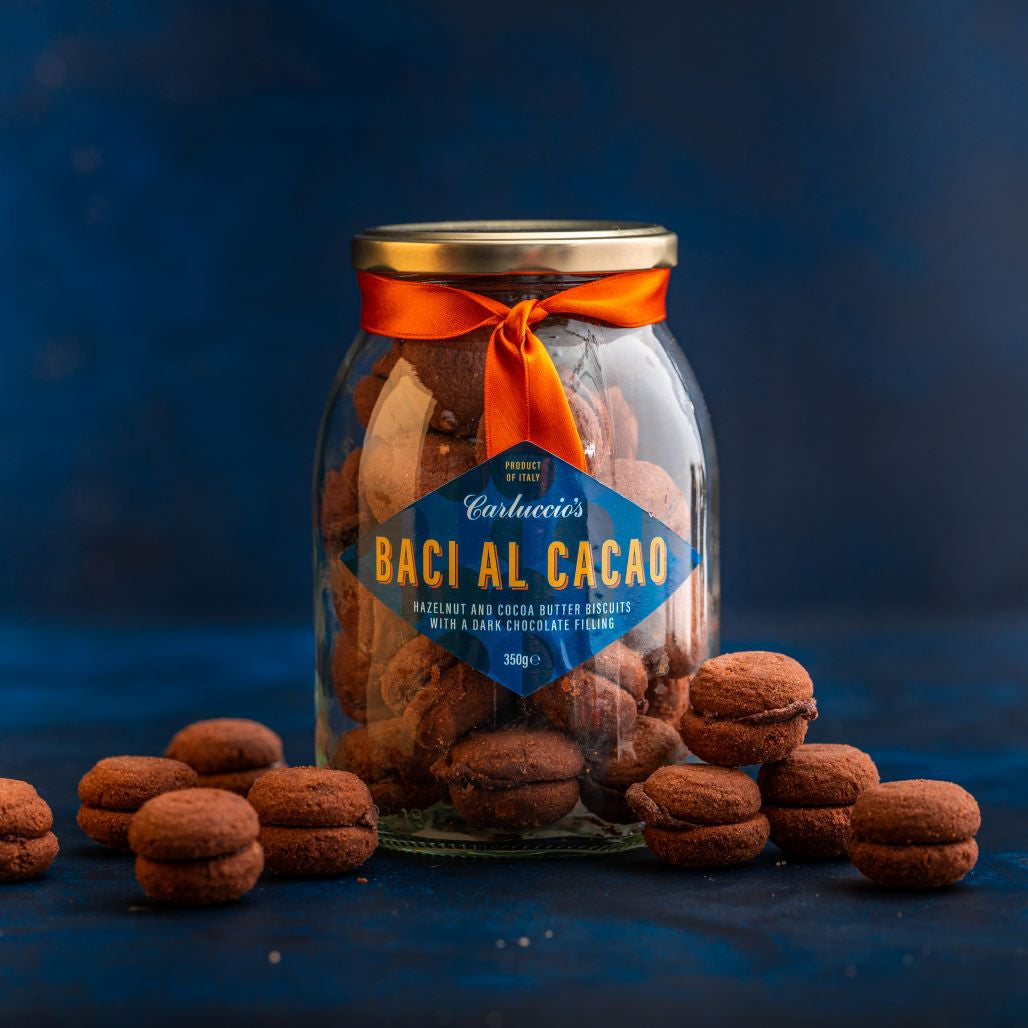 Baci al Cacoa - Hazelnut & Cacoa Butter Biscuits with Dark Chocolate Filling, 350g