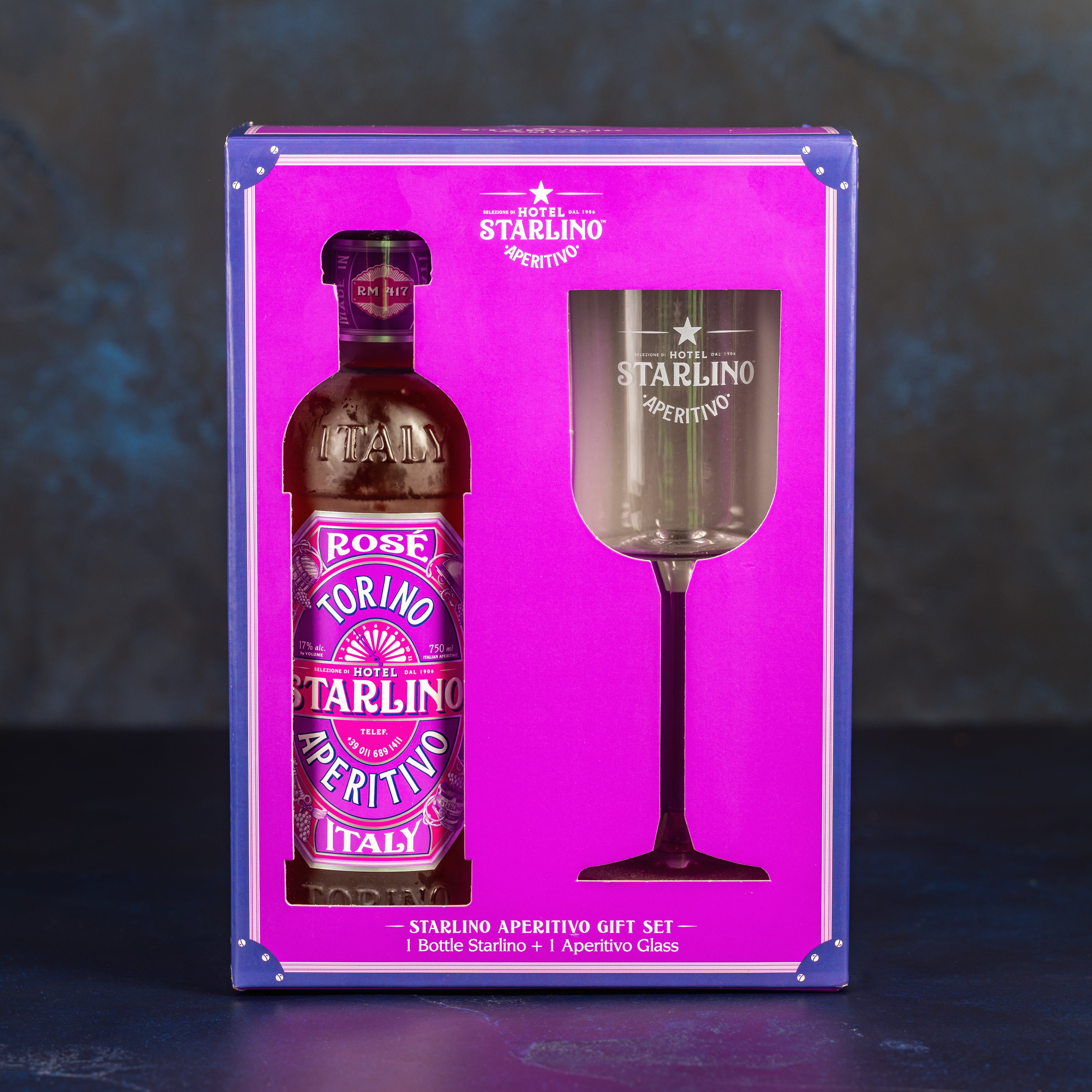 Starlino Rosé Aperitivo Gift Set with Aperitivo Glass, 75cl